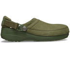 Classic Crafted Vegan Suede Unisex Army Green Clog