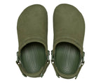 Classic Crafted Vegan Suede Unisex Army Green Clog