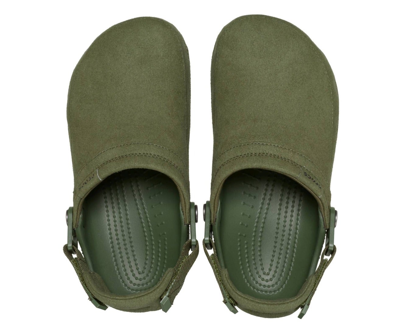 Classic Crafted Vegan Suede Unisex Army Green Clog