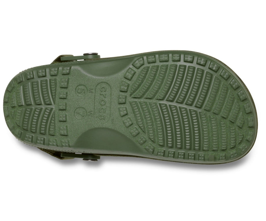Classic Crafted Vegan Suede Unisex Army Green Clog
