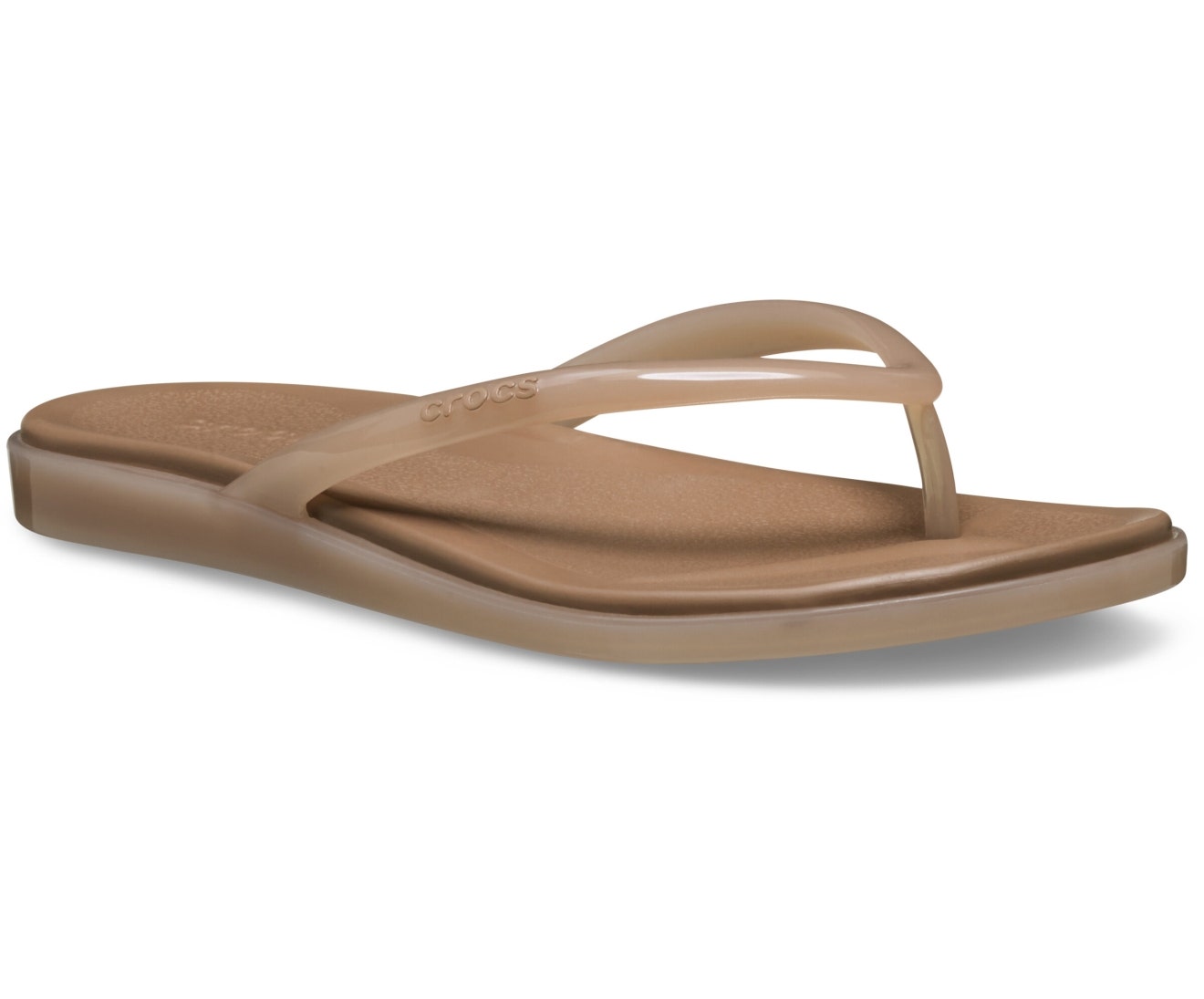 Miami Jelly Round Toe Milk Chocolate Jelly Women Flip