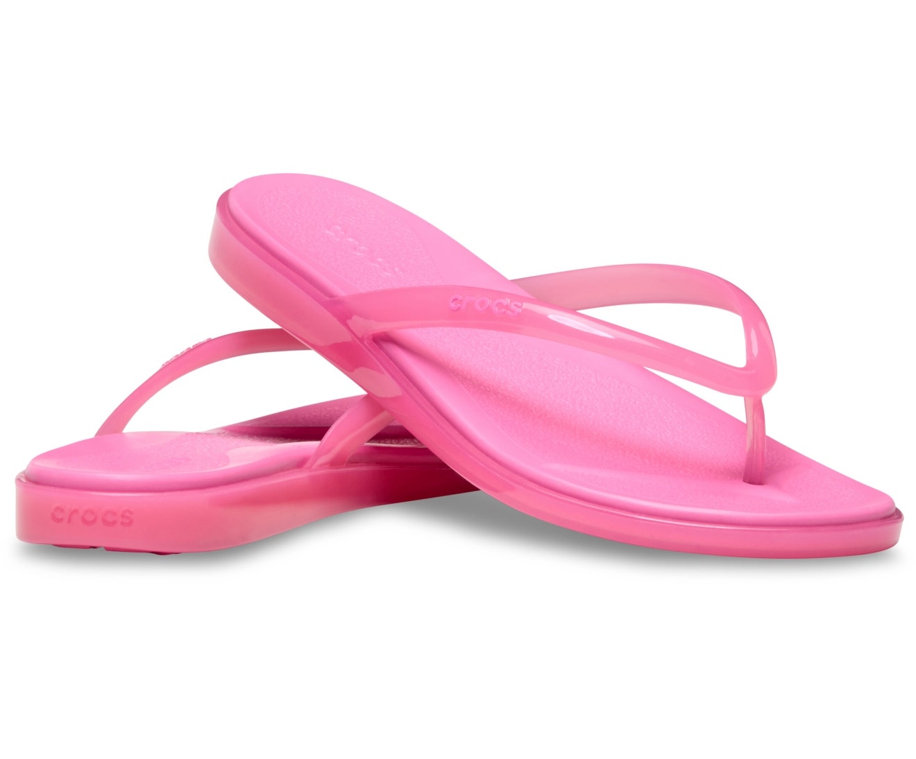 Miami Jelly Round Toe Pink Lemonade Jelly Women Flip
