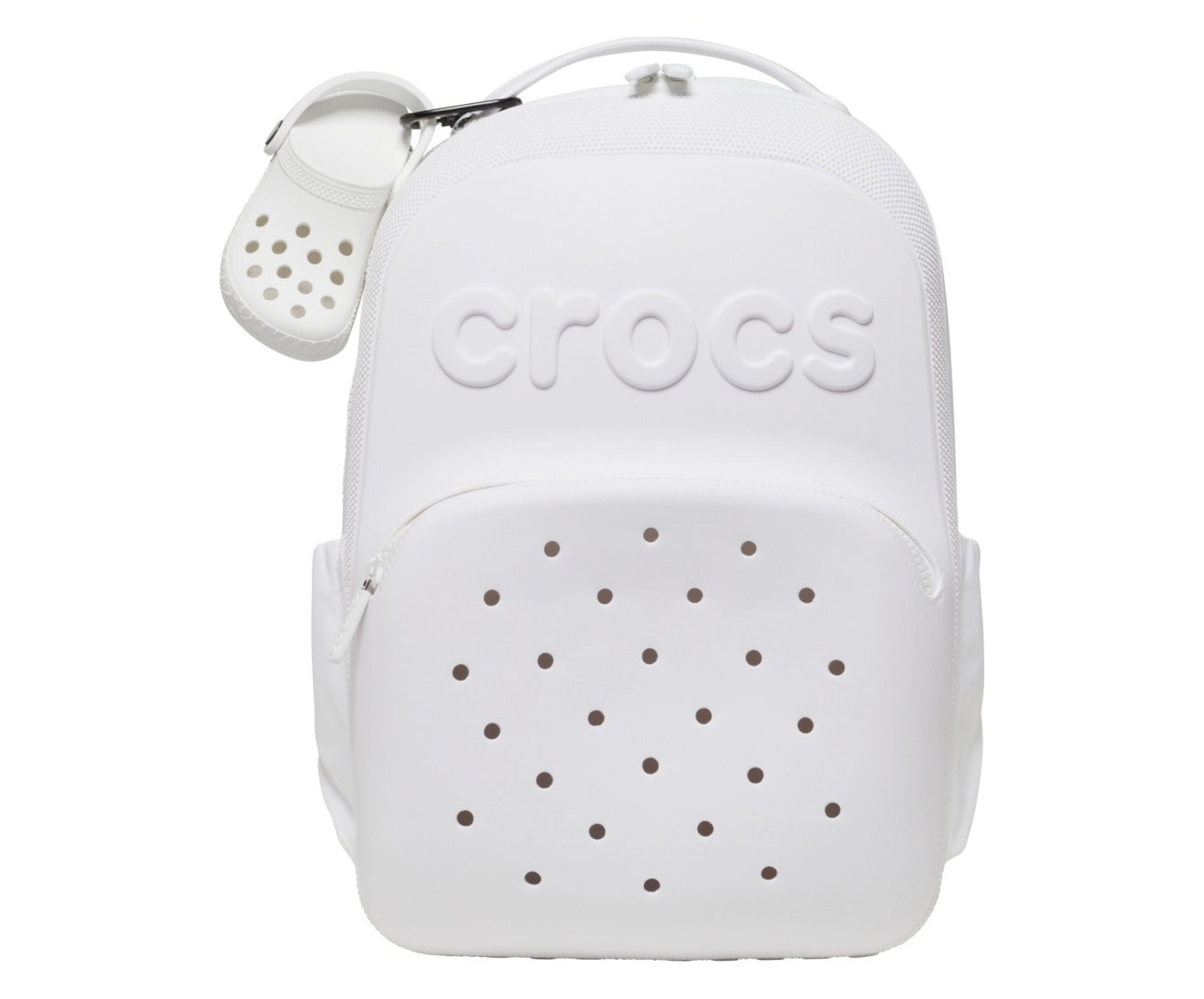 Classic Clog Pouch Bag Charm White