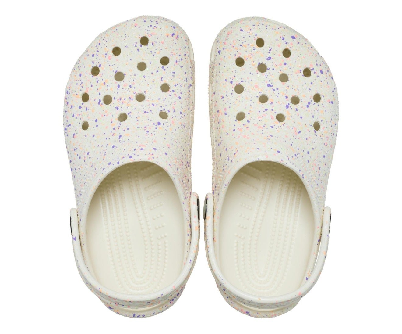 Classic Glow Paint Splatter Summit White/Multi Kids Clog