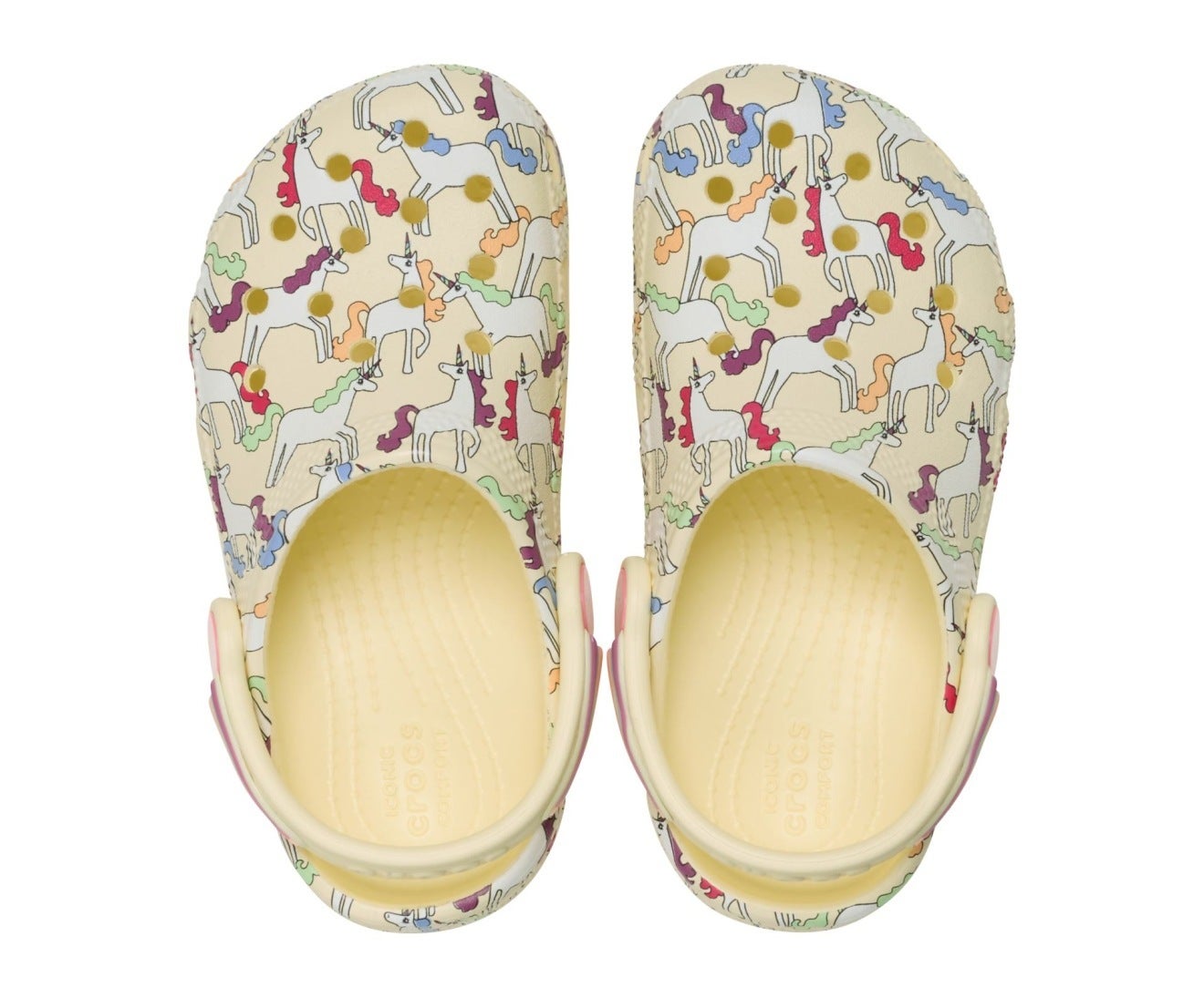 Classic Unicorn Graphic Yellow Light Toddler Clog