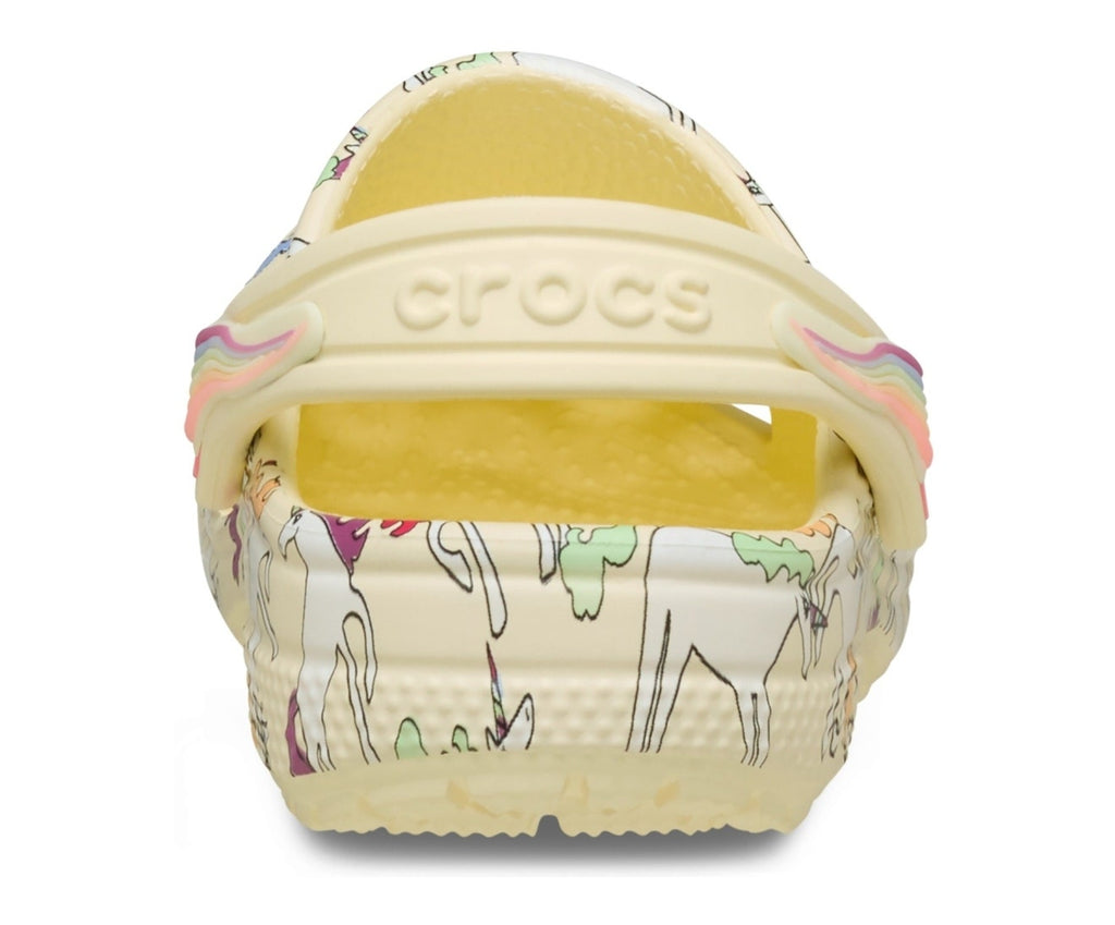 Classic Unicorn Graphic Yellow Light Toddler Clog