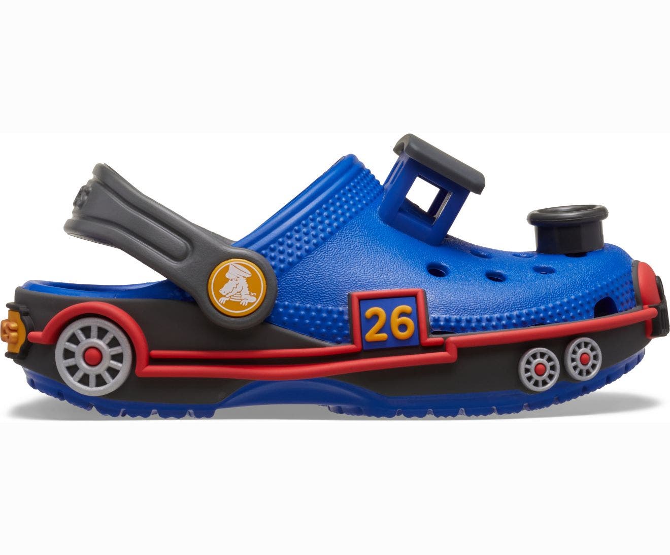 Classic IAM Train Blue Bolt/Carbon Toddler Clog