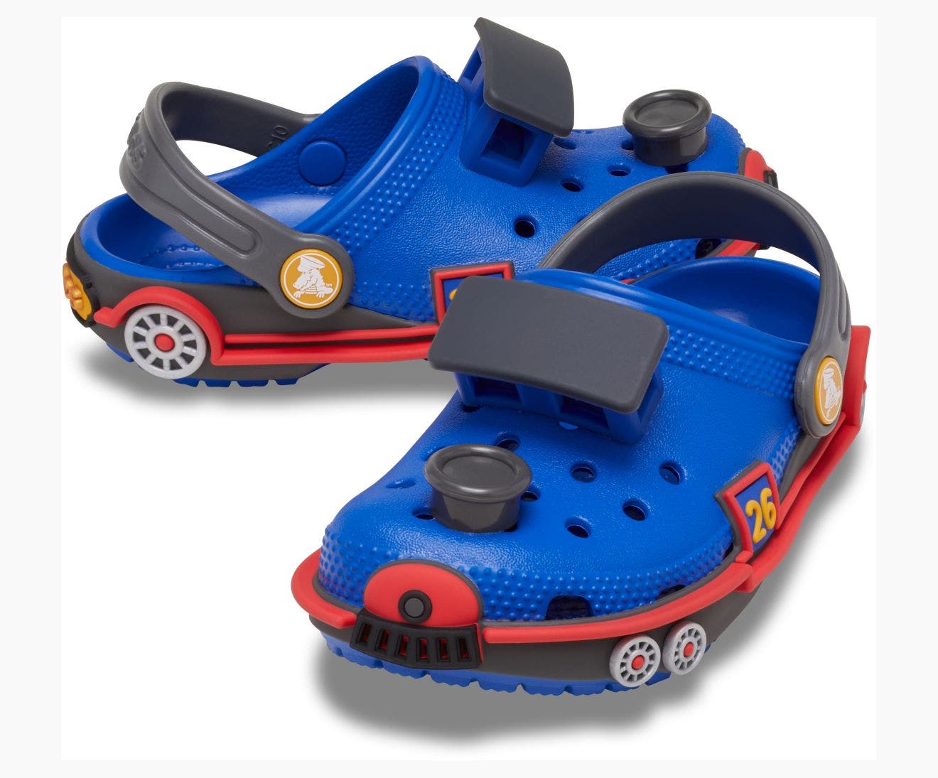 Classic IAM Train Blue Bolt/Carbon Toddler Clog