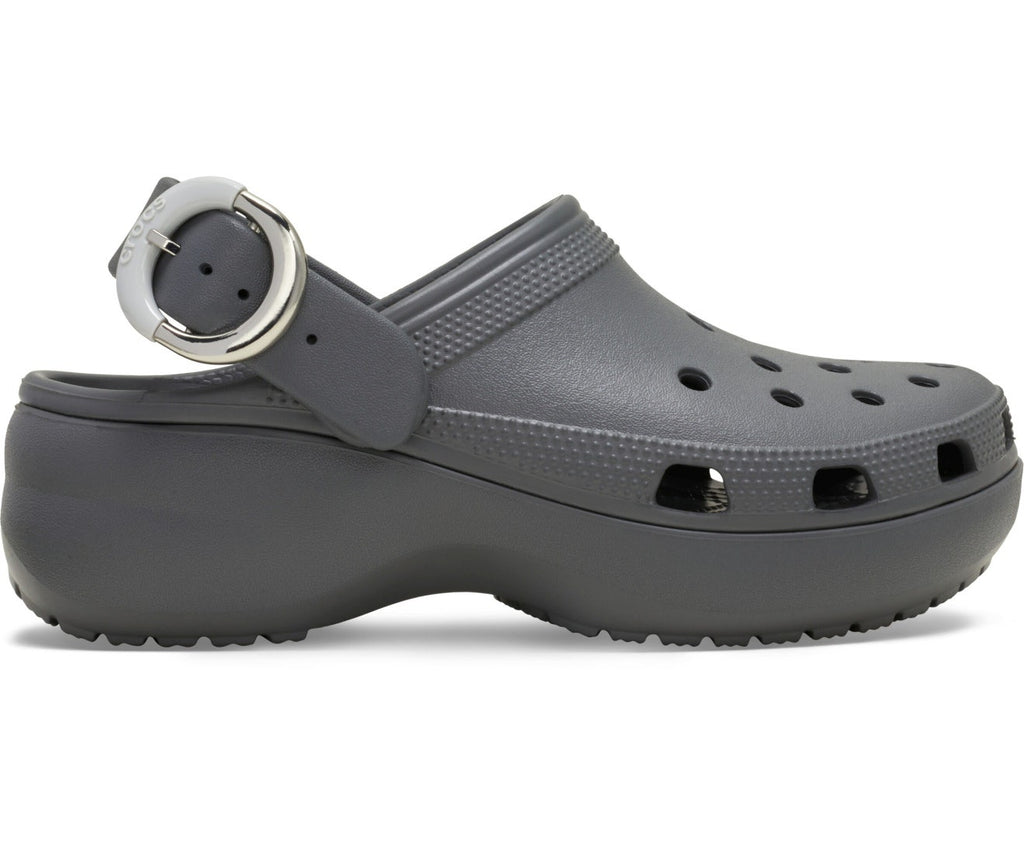 Classic Platform Dipped Buckle Carbon Women Clog