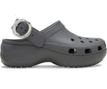 Classic Platform Dipped Buckle Carbon Women Clog