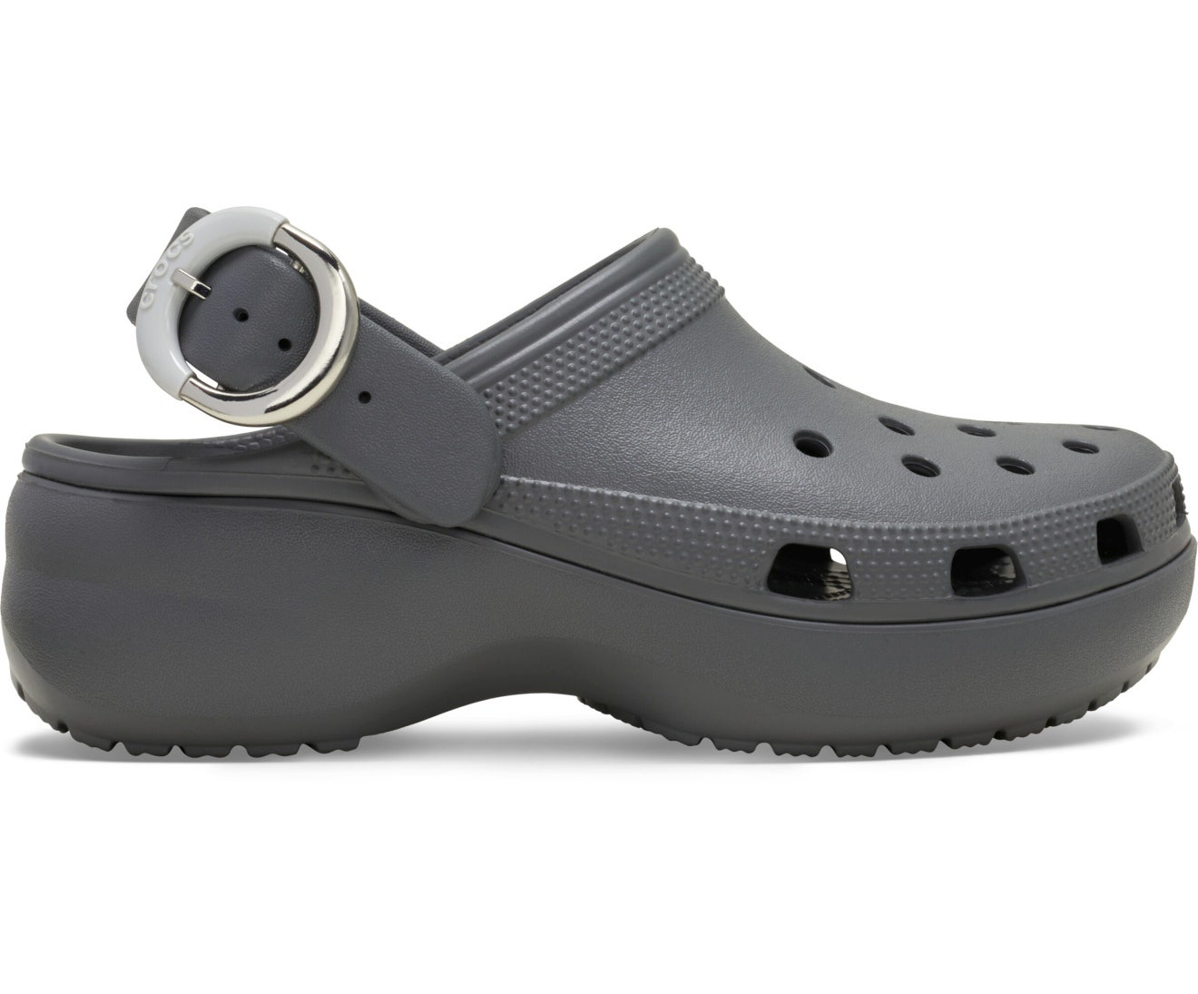 Classic Platform Dipped Buckle Carbon Women Clog