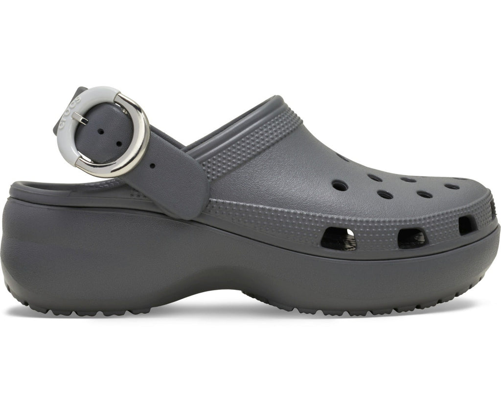 Classic Platform Dipped Buckle Carbon Women Clog
