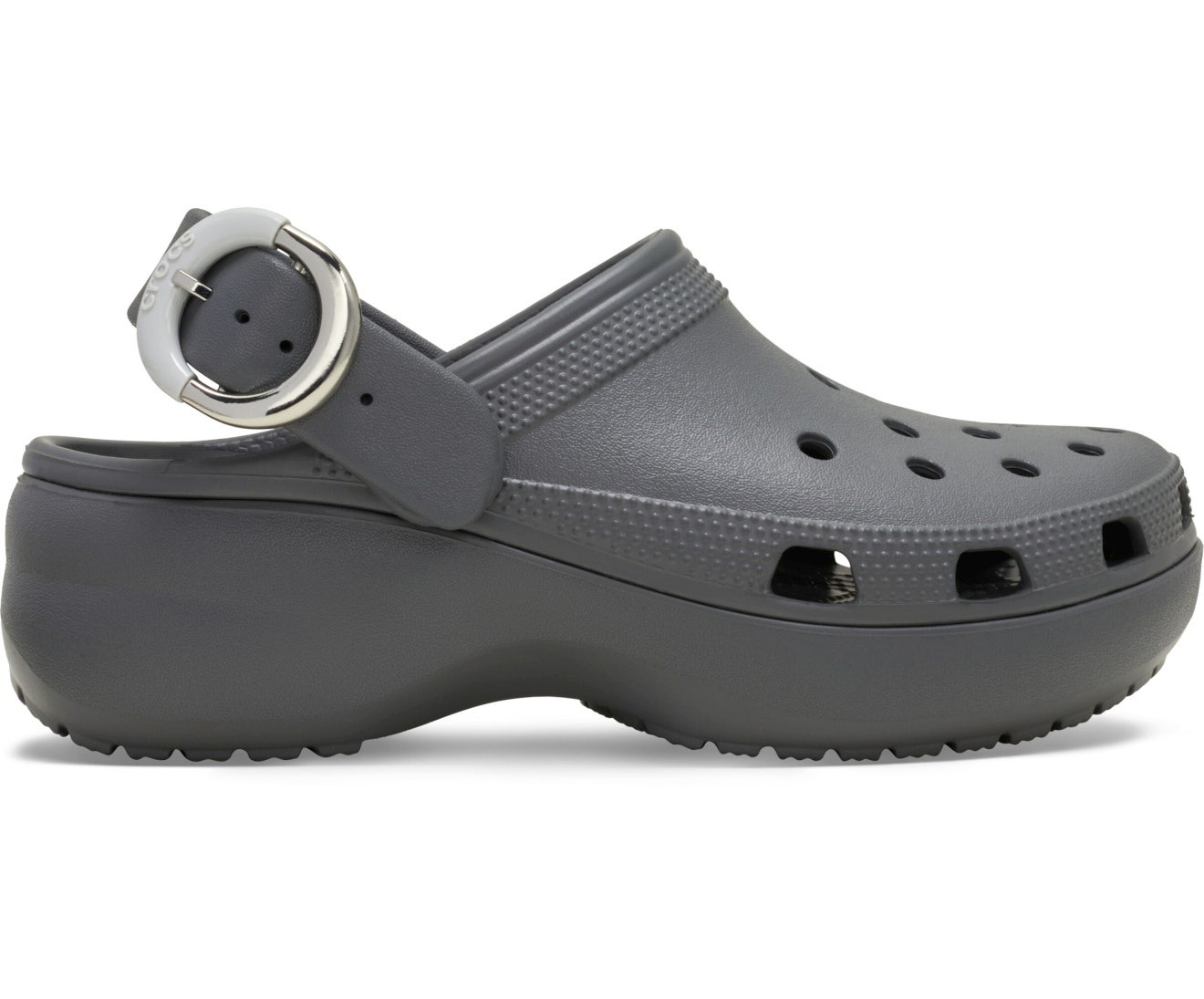 Classic Platform Dipped Buckle Carbon Women Clog