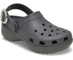 Classic Platform Dipped Buckle Carbon Women Clog
