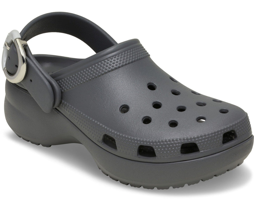 Classic Platform Dipped Buckle Carbon Women Clog