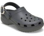 Classic Platform Dipped Buckle Carbon Women Clog