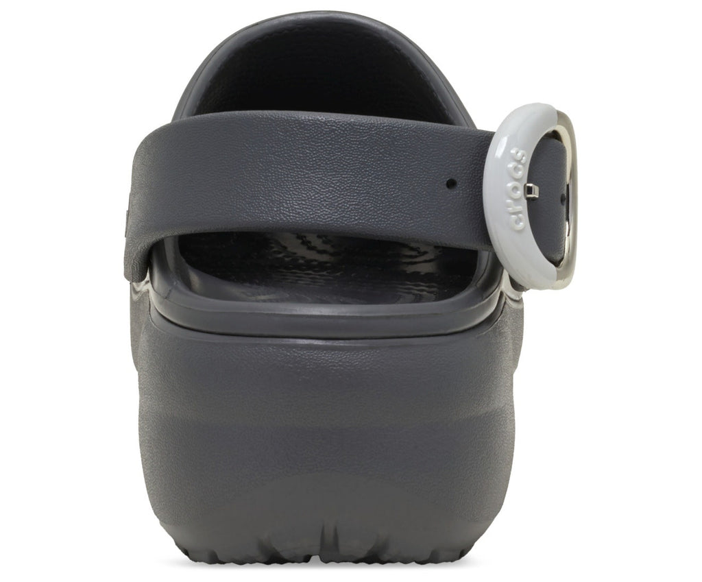 Classic Platform Dipped Buckle Carbon Women Clog
