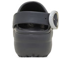 Classic Platform Dipped Buckle Carbon Women Clog