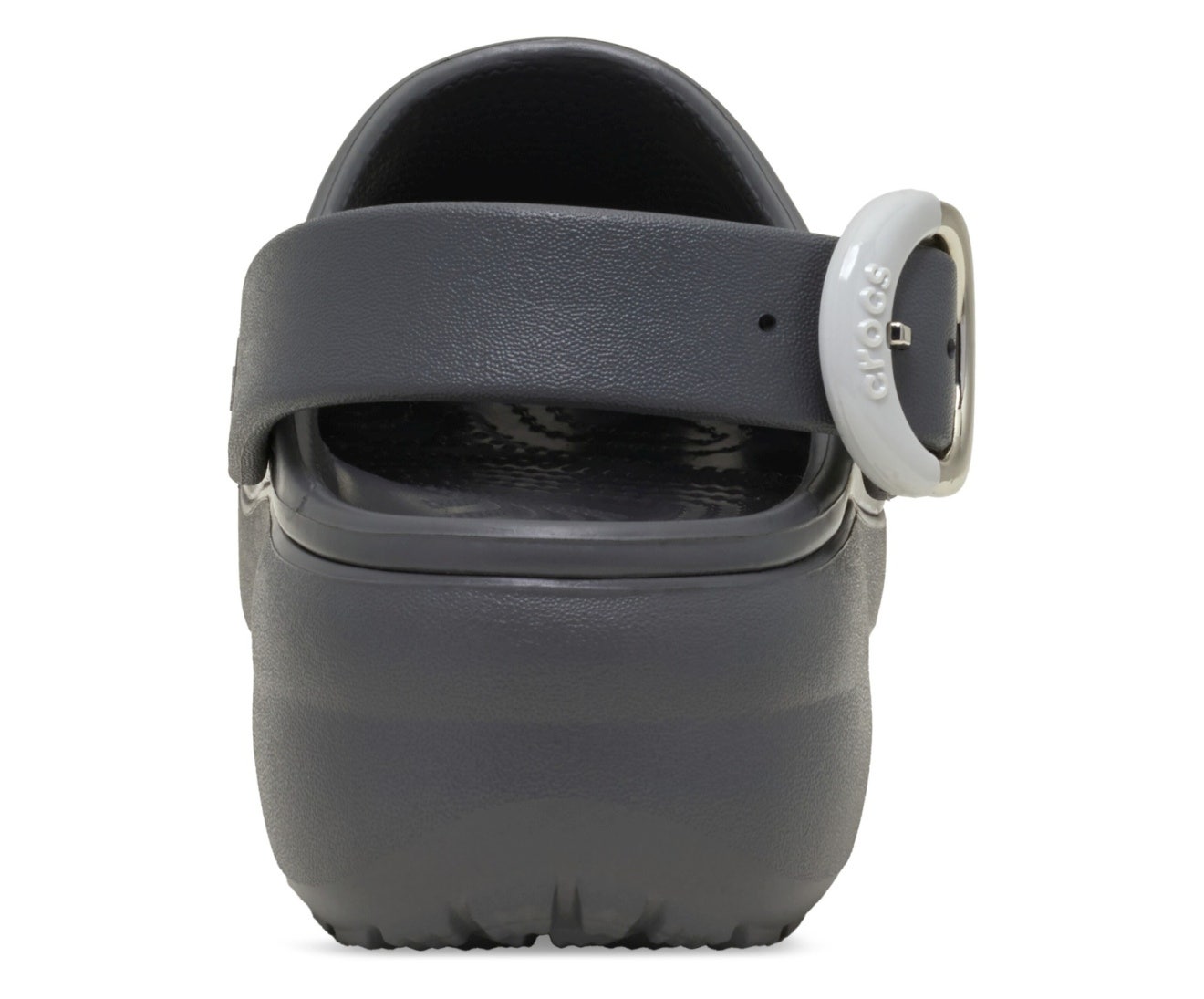 Classic Platform Dipped Buckle Carbon Women Clog