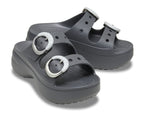 Saturday Platform Dipped Buckle Carbon Women Sandal