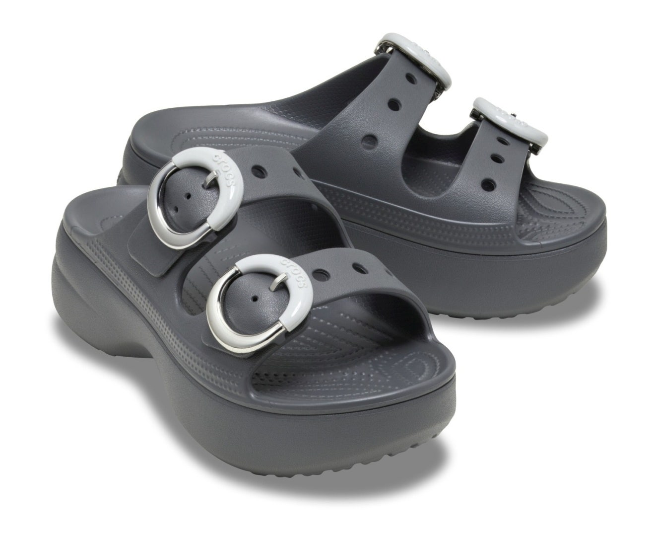 Saturday Platform Dipped Buckle Carbon Women Sandal