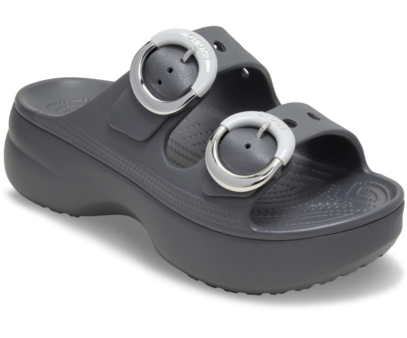 Saturday Platform Dipped Buckle Carbon Women Sandal