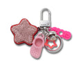 Retro Star Bag Charm Pink