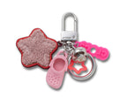 Retro Star Bag Charm Pink