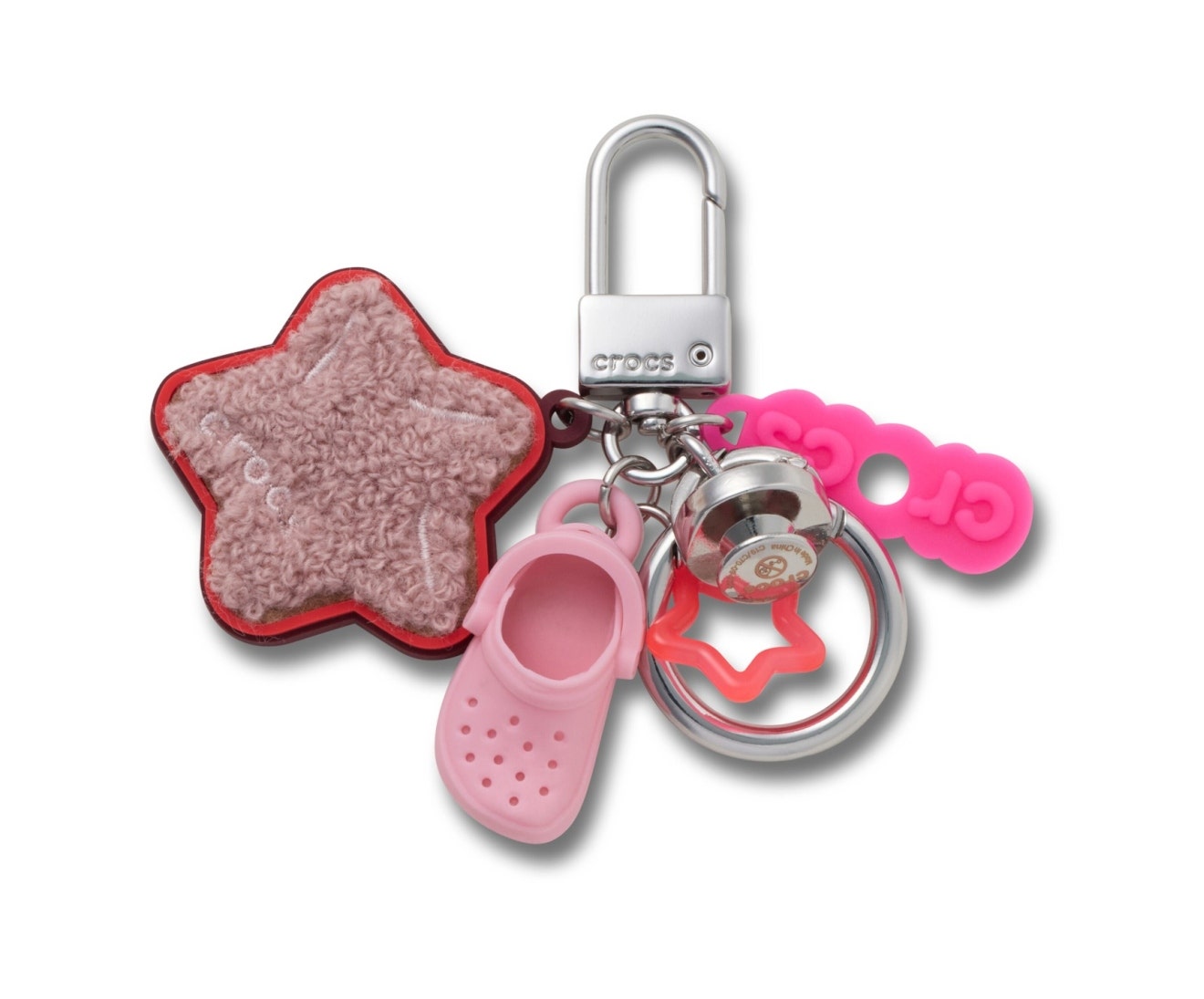Retro Star Bag Charm Pink