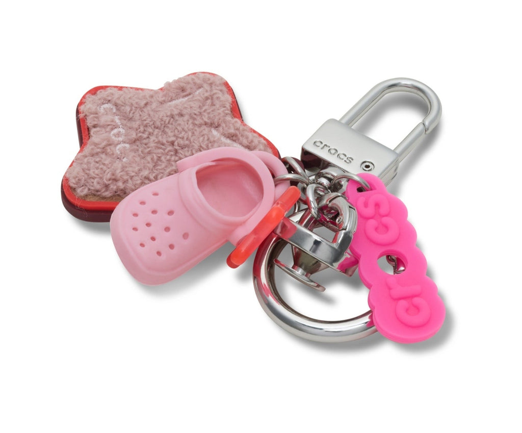 Retro Star Bag Charm Pink