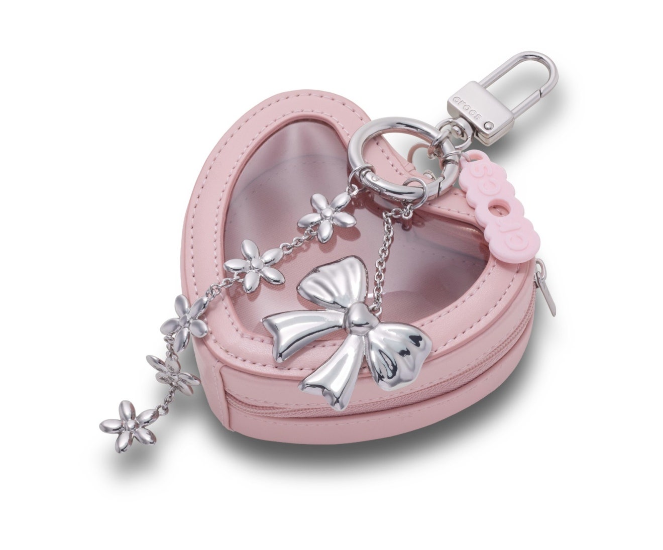 Beauty Pouch Bag Charm Silver