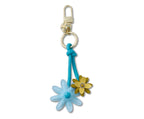 Blue Flower Bag Charm Blue