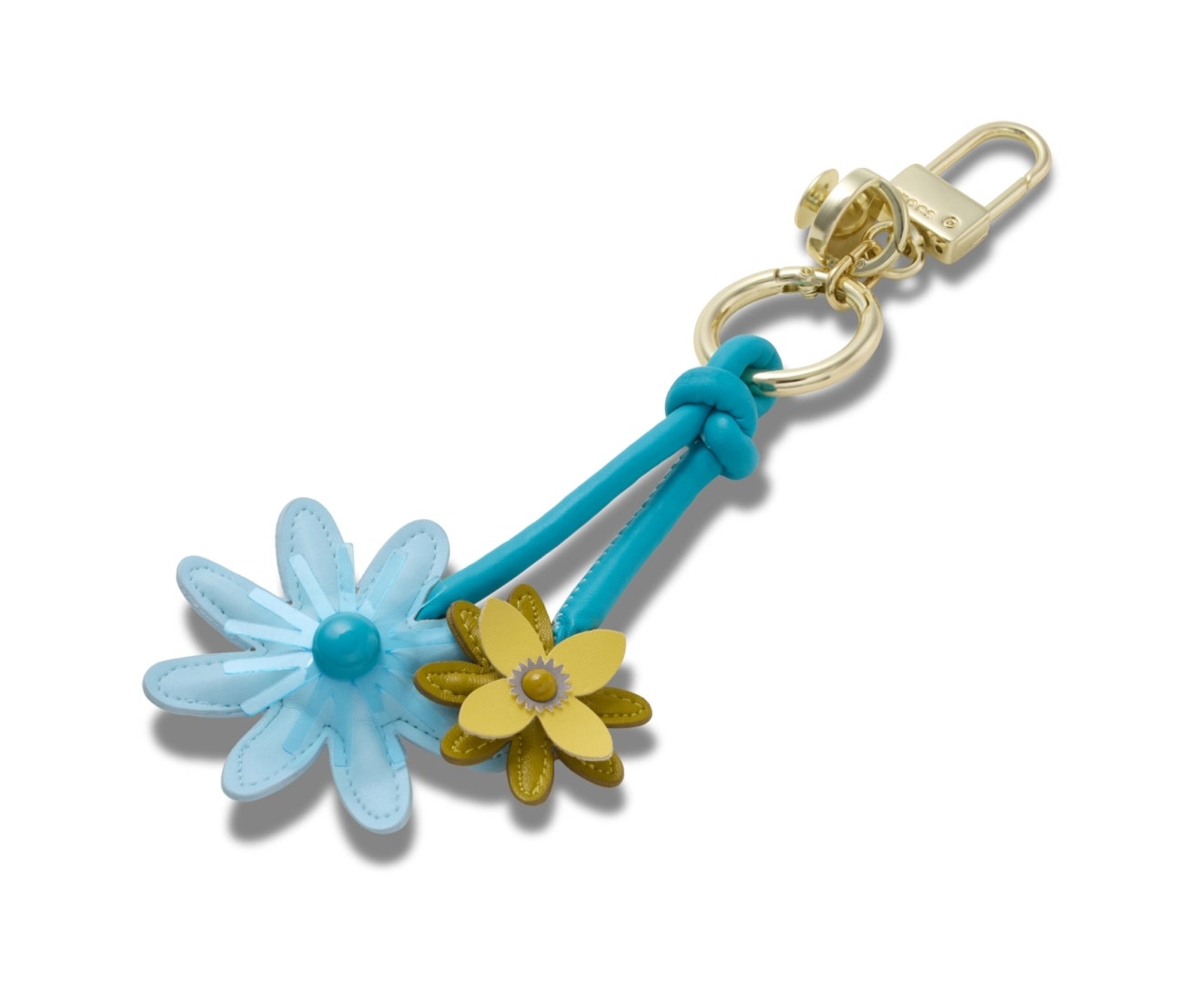 Blue Flower Bag Charm Blue