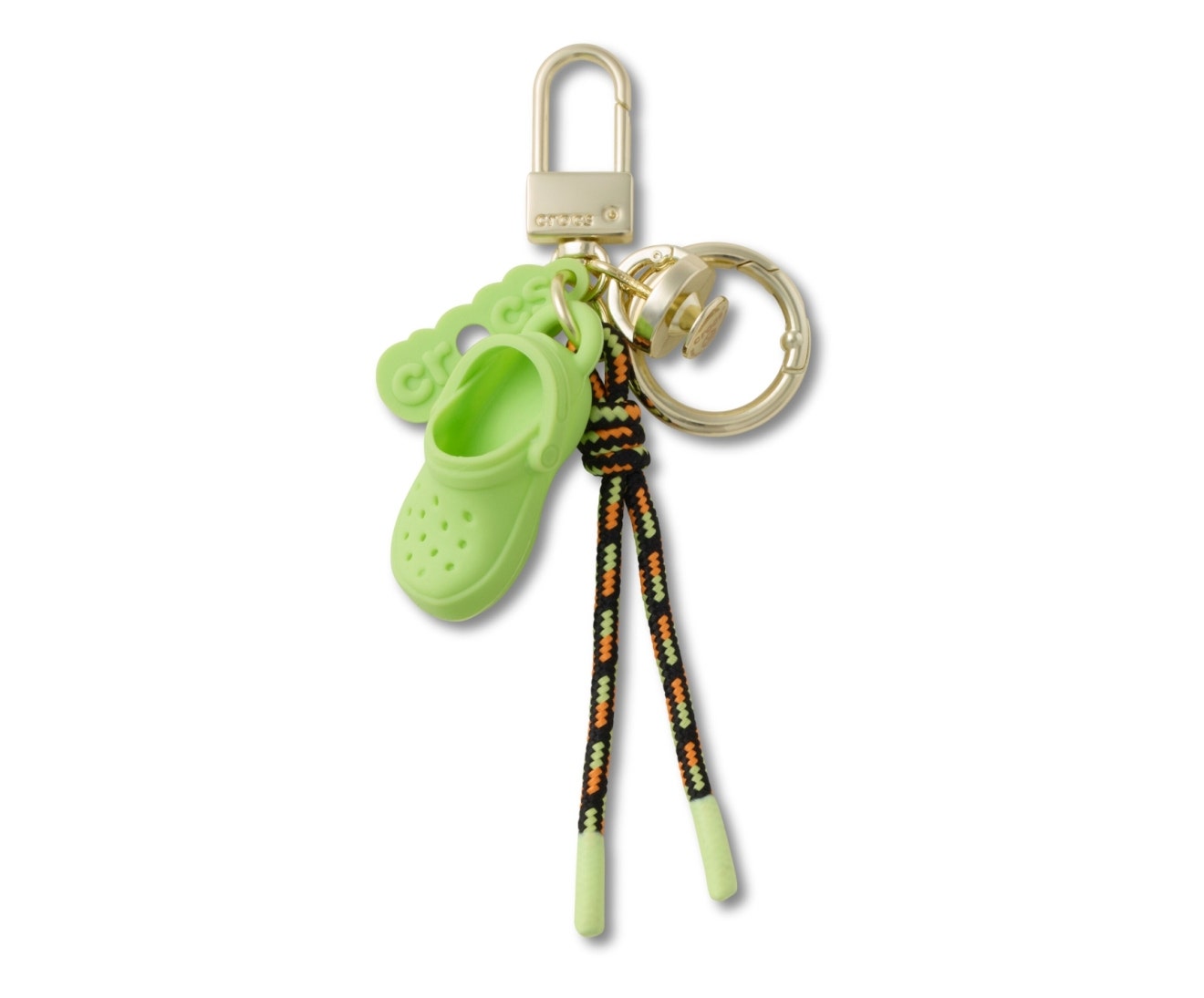 Corded Classic Clog Bag Charm Green