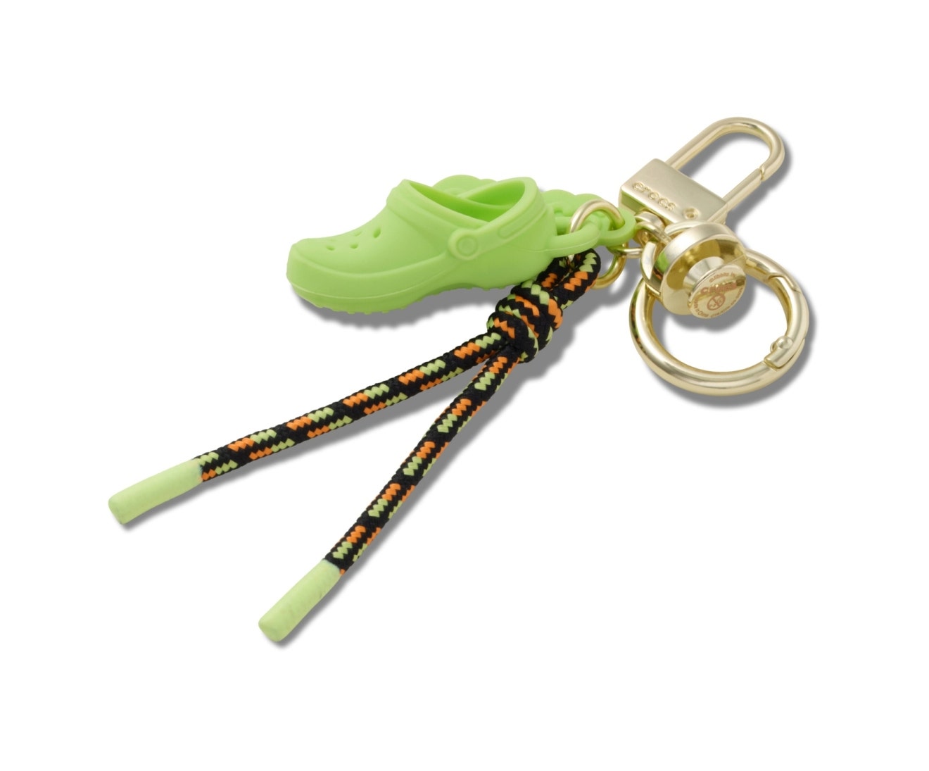 Corded Classic Clog Bag Charm Green