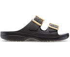 Saturday Metallic Buckle Black Women Sandal