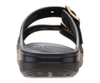 Saturday Metallic Buckle Black Women Sandal