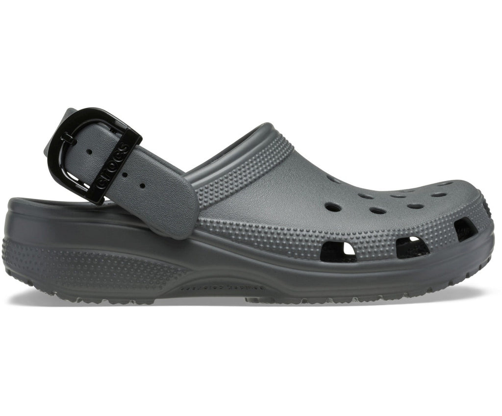 Classic Enamel Buckle Carbon Unisex Clog