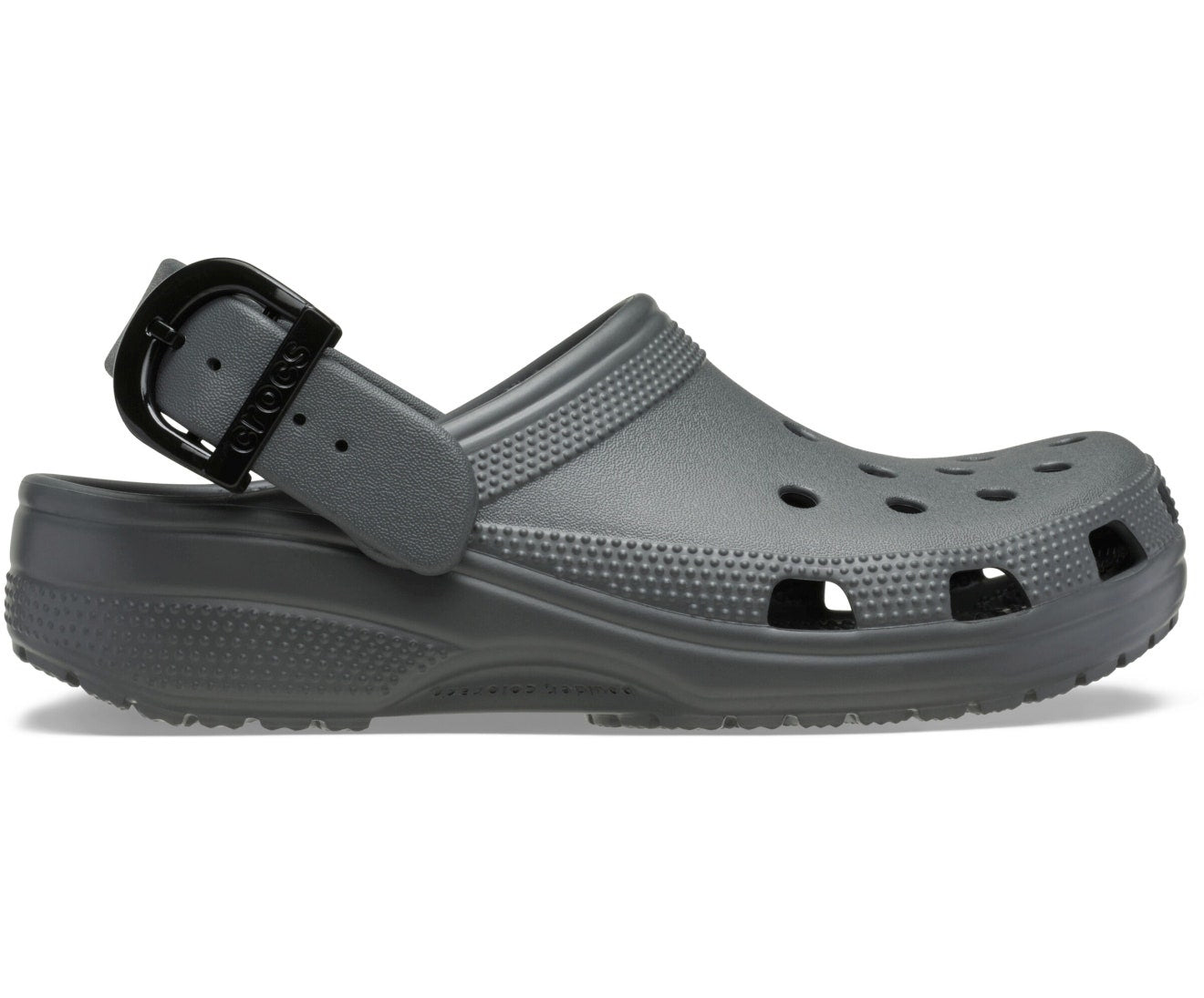 Classic Enamel Buckle Carbon Unisex Clog