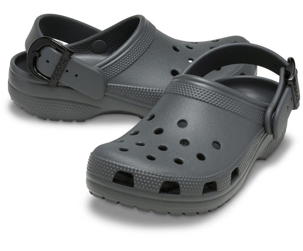 Classic Enamel Buckle Carbon Unisex Clog