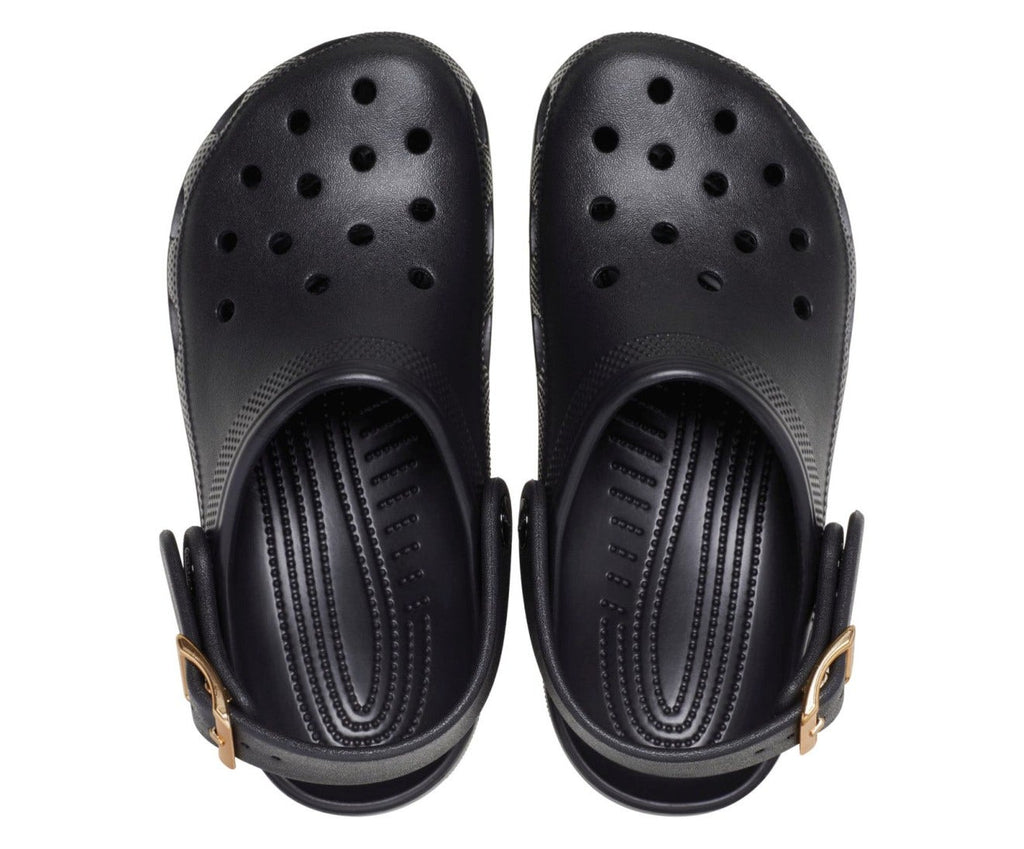Classic Metallic Buckle Black Unisex Clog