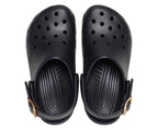 Classic Metallic Buckle Black Unisex Clog