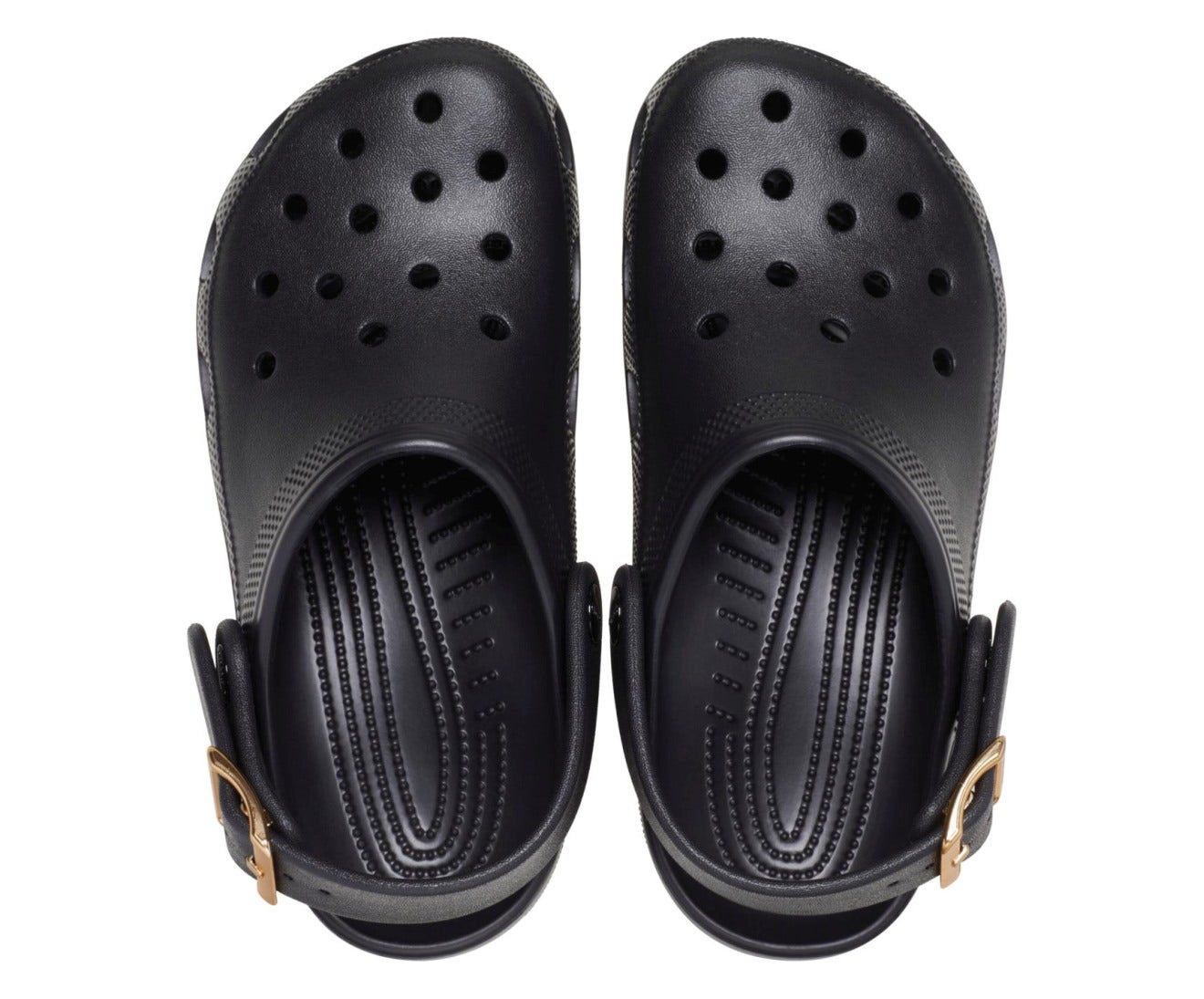 Classic Metallic Buckle Black Unisex Clog