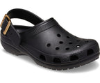 Classic Metallic Buckle Black Unisex Clog