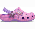 Classic Plaid and Stars Purple Bolt/Pink Punch Toddler Clog