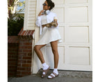 Brooklyn Buckle Low Low Latte Women Sandal