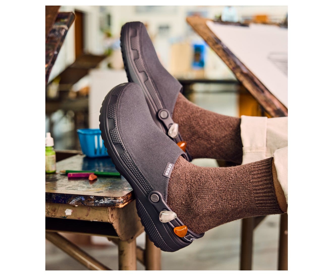 Classic Crafted Black Sand Unisex Clog