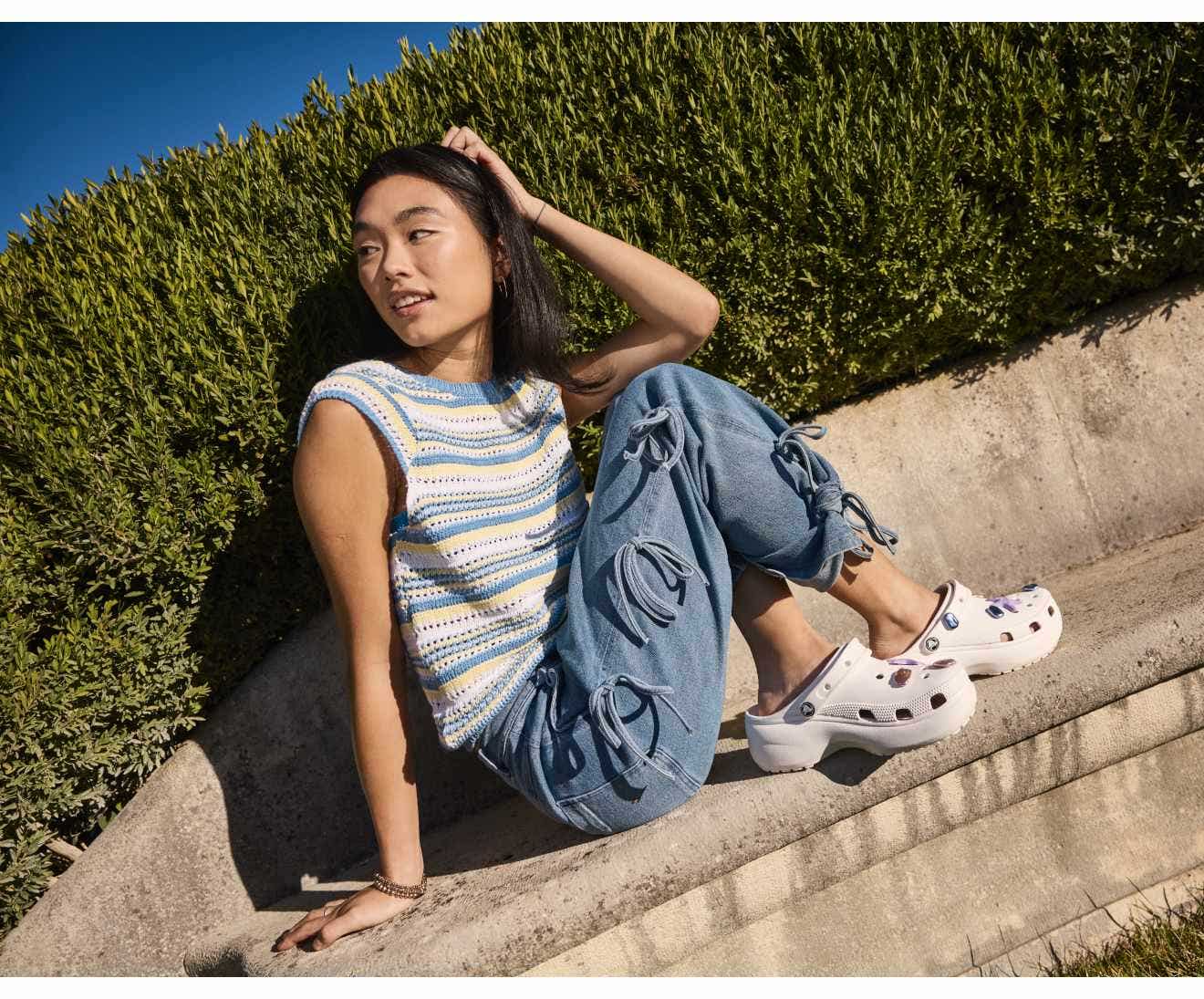 Classic Platform White Women Clog
